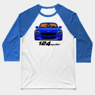 Fiat 124 Spider - Blue Baseball T-Shirt